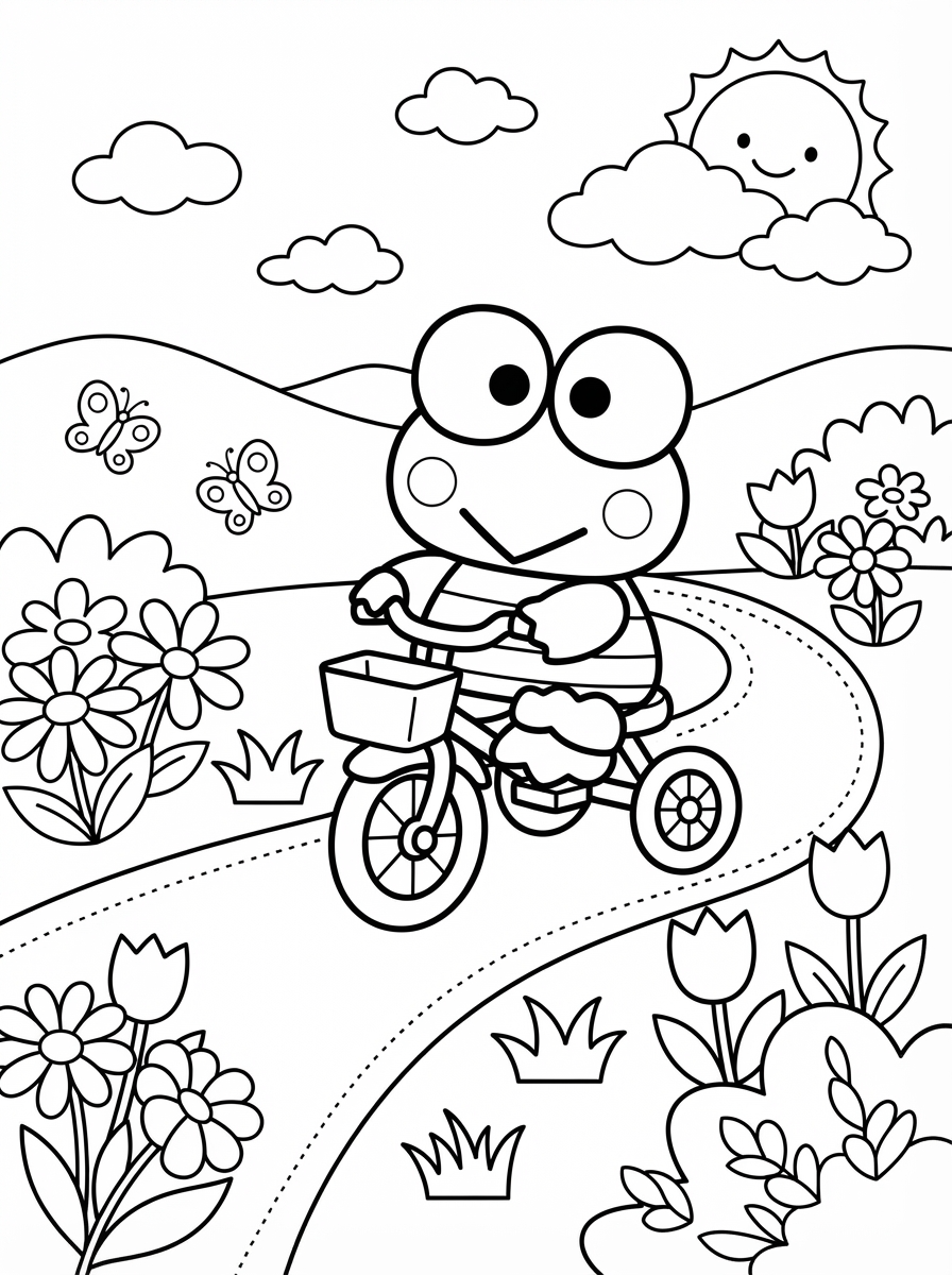Keroppi Coloring Pages 16 free coloring pages Keroppi