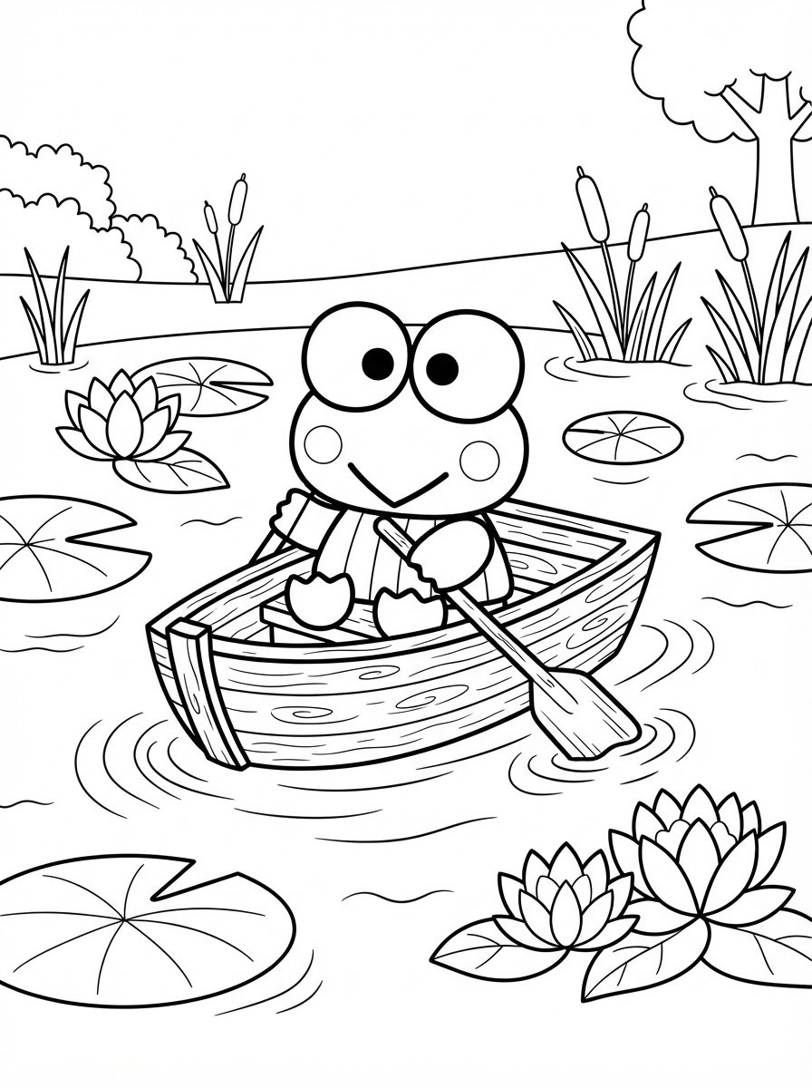 Keroppi Coloring Pages 17 adult coloring pages Keroppi