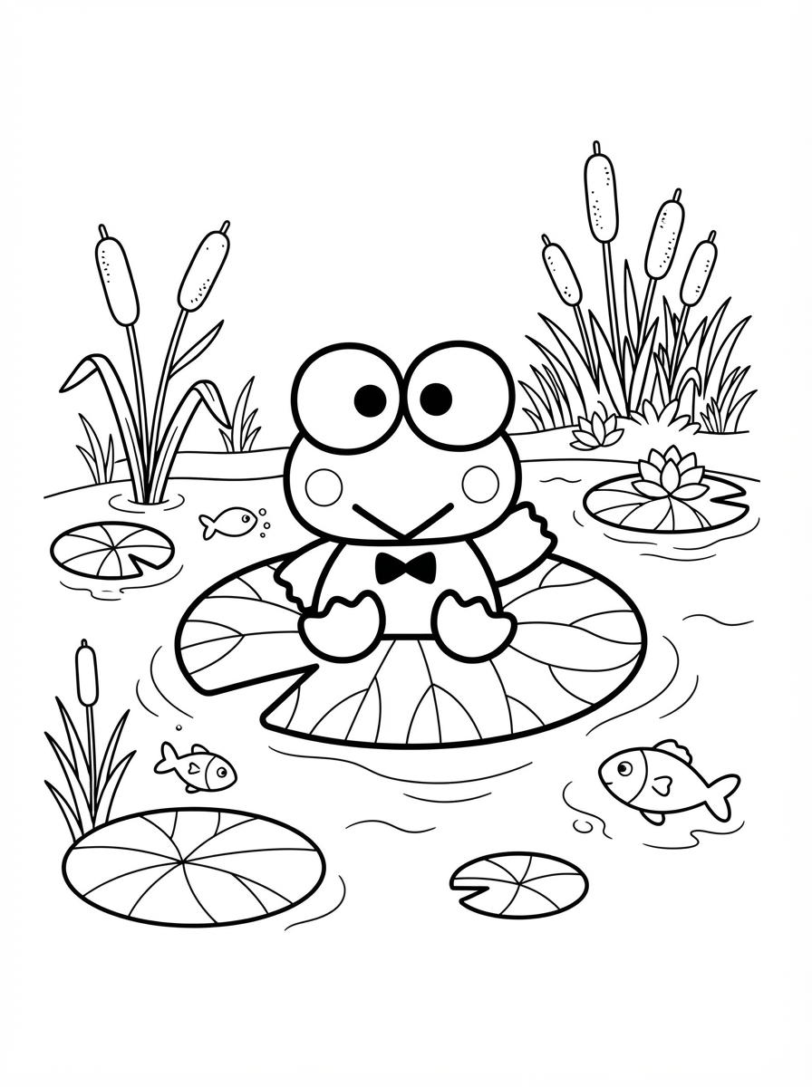 Keroppi Coloring Pages 18 kids Keroppi coloring pages