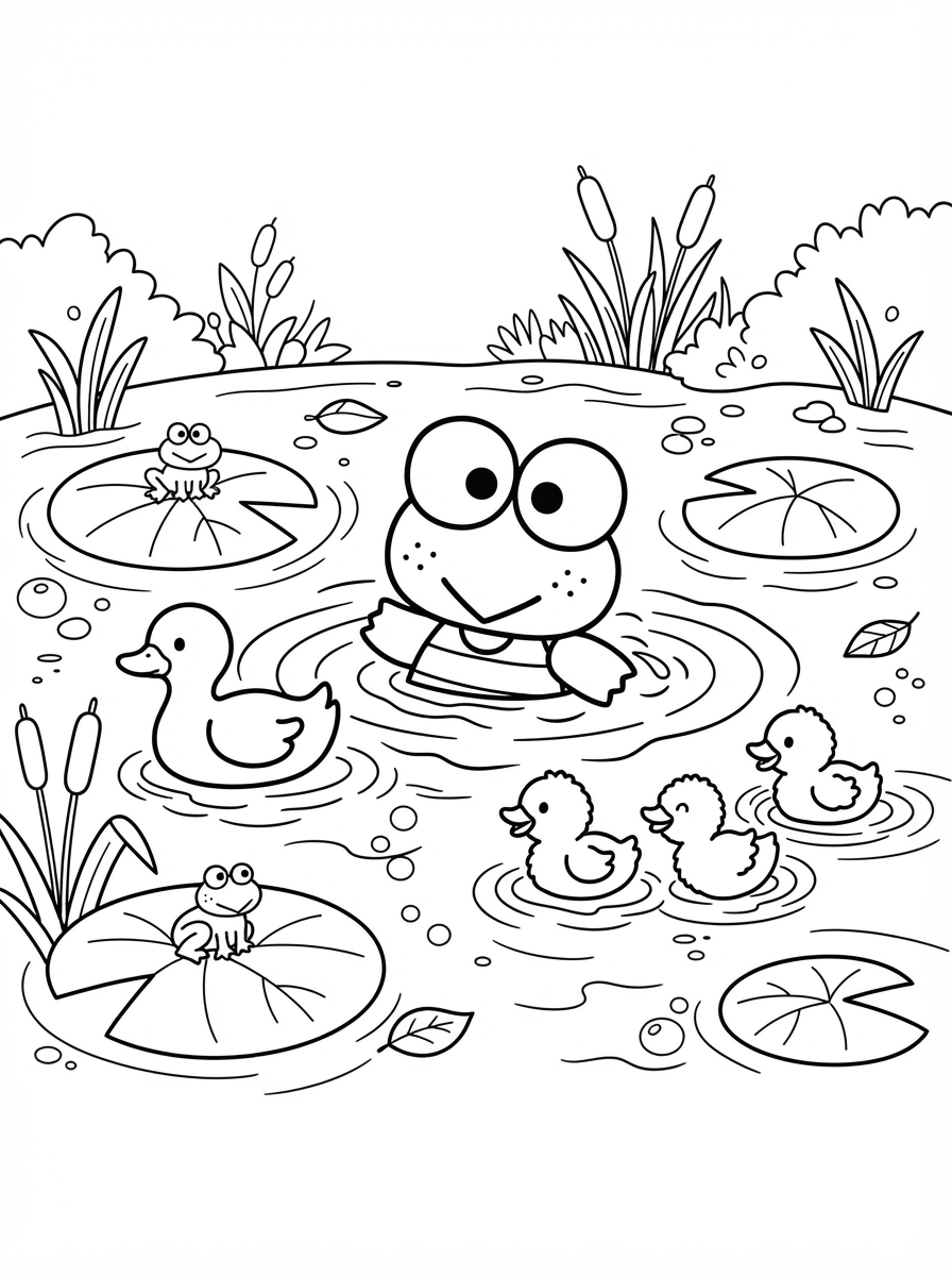 Keroppi Coloring Pages 20 free printable Keroppi coloring pages for adults