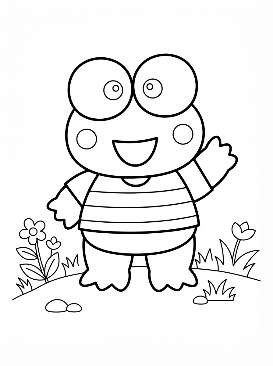 Keroppi Coloring Pages 5 Keroppi cards coloring pages