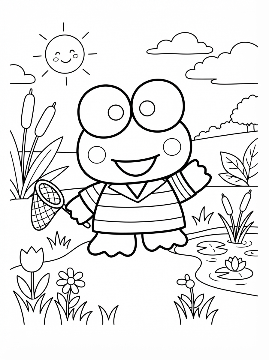 Keroppi Coloring Pages 6 Keroppi cards coloring pages 1