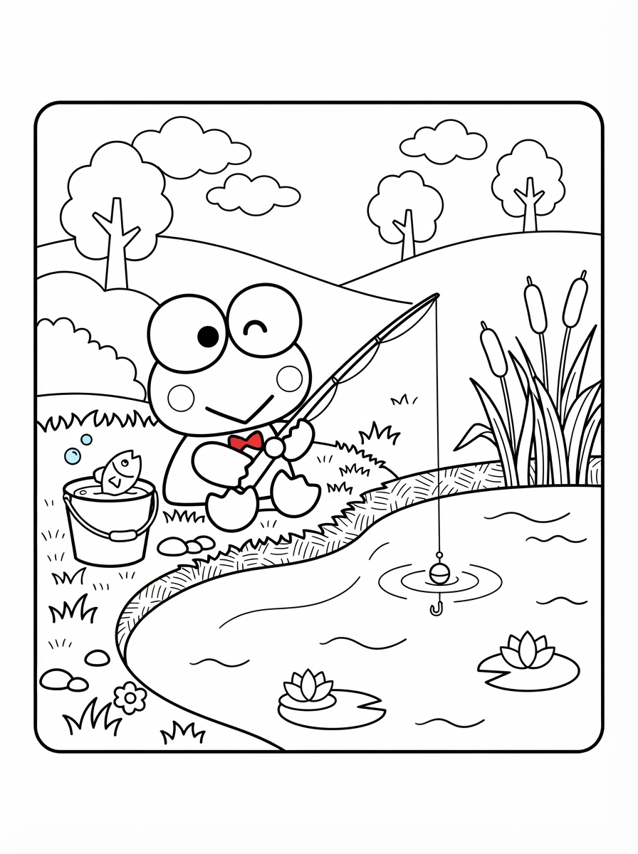 Keroppi Coloring Pages 8 coloring pages for Keroppi
