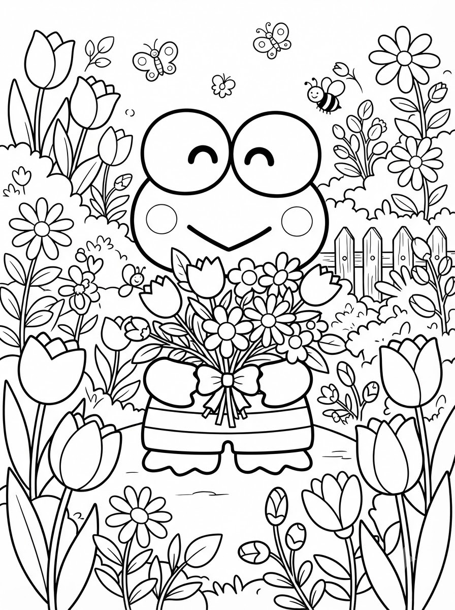 Keroppi Coloring Pages 10 Keroppi decorations coloring pages