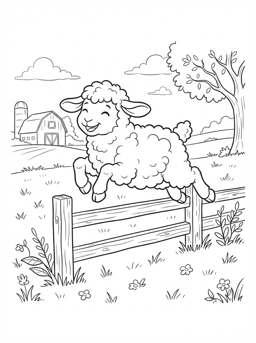 Coloriages d'agneaux 13 coloriages d'agneau