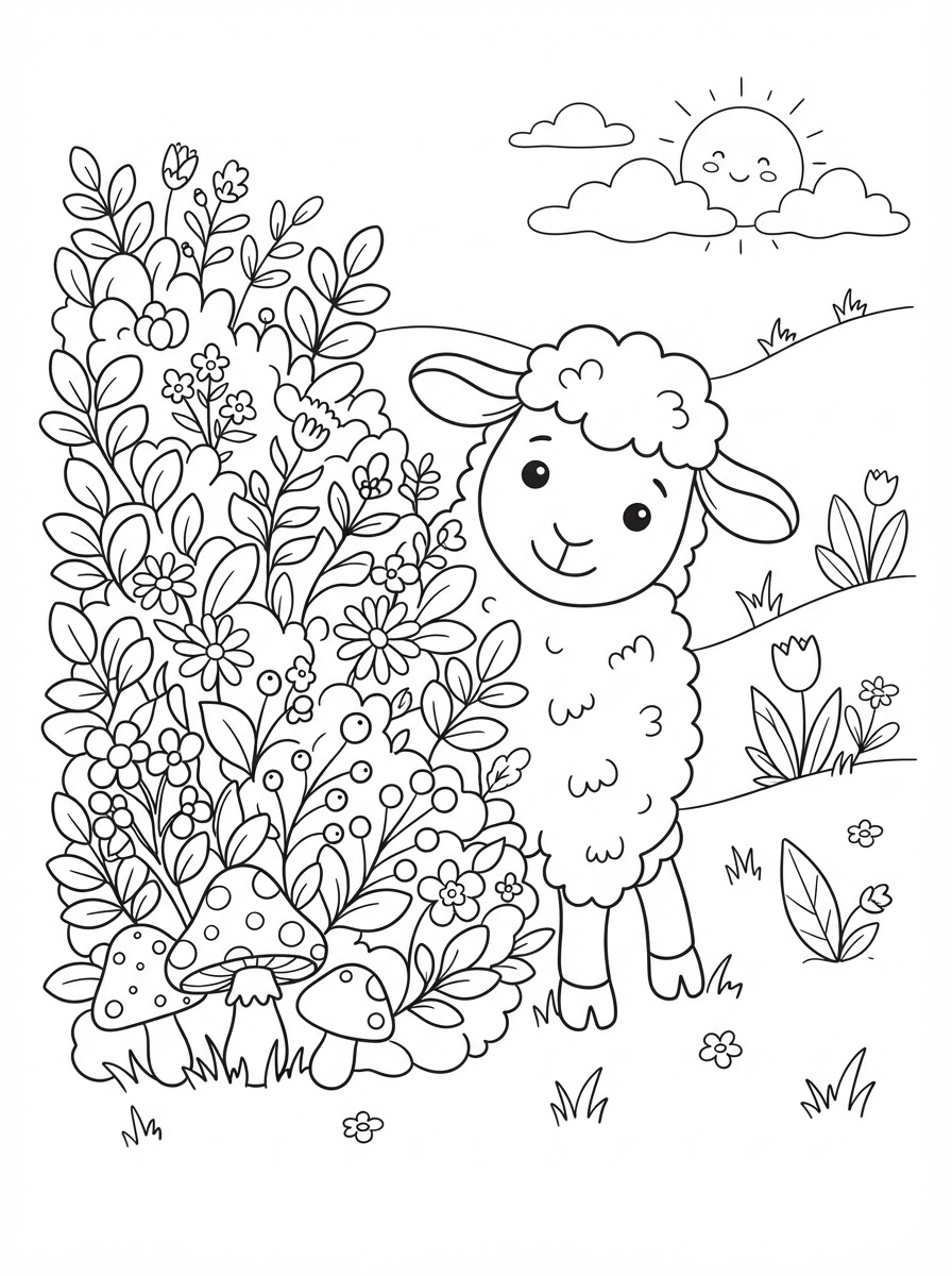 Coloriages d'agneaux 15 Coloriages d'agneaux à imprimer gratuitement pour adultes 1