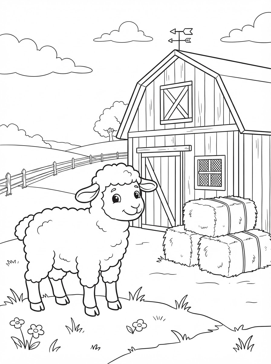 Coloriages d'agneaux 18 Coloriages d'agneaux gratuits 1