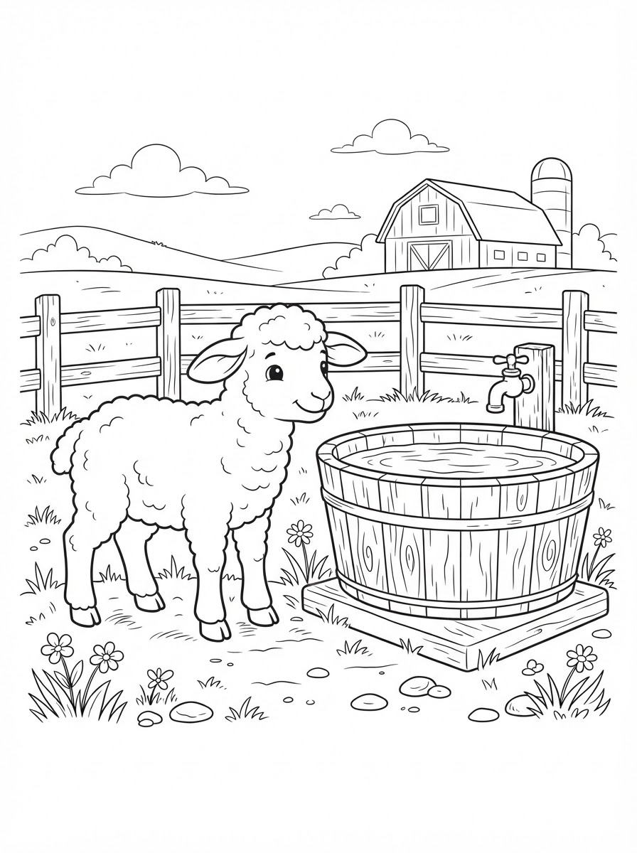Coloriages d'agneaux 5 coloriages d'ornements d'agneau