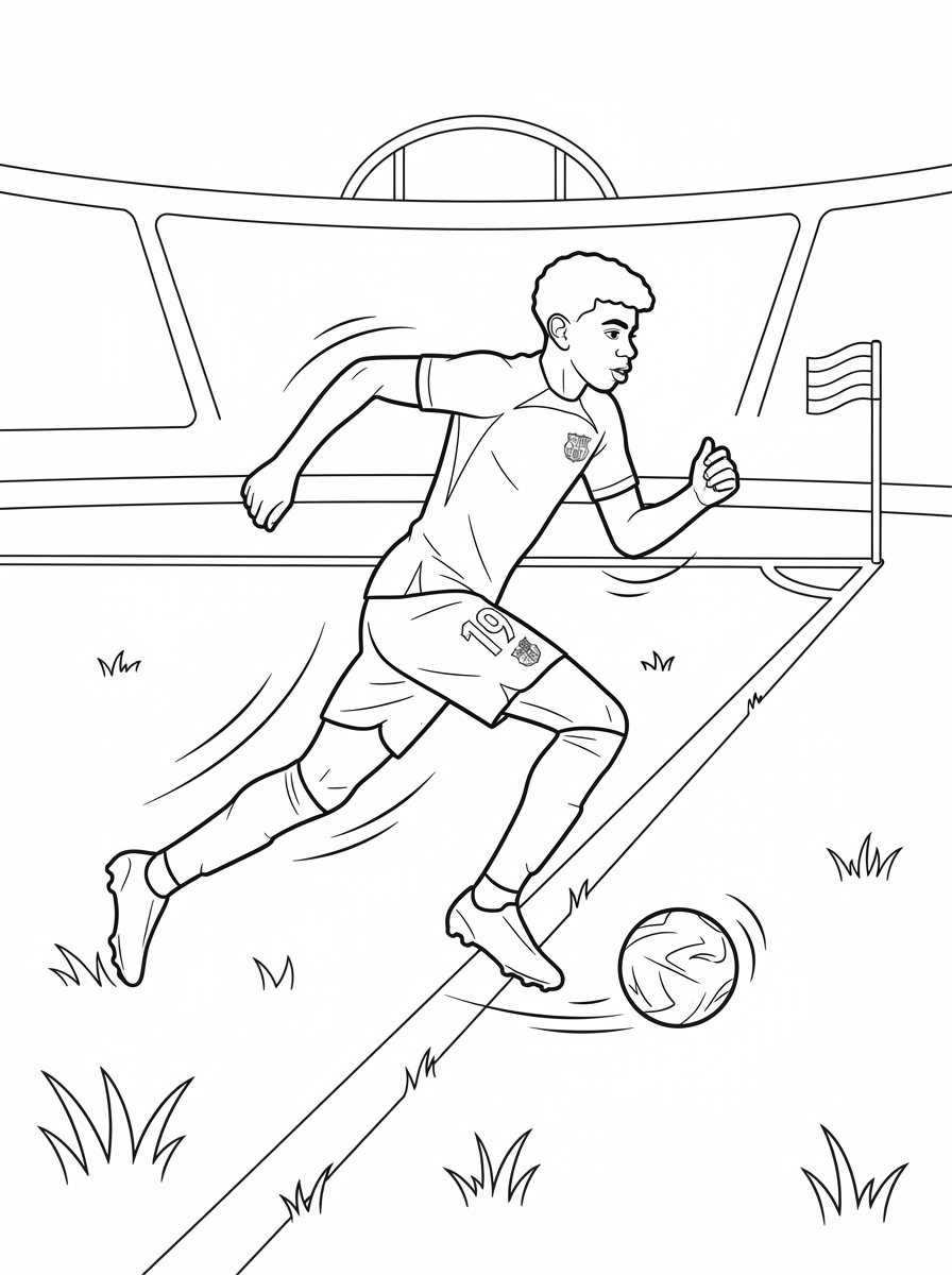 Lamine Yamal Coloring Pages 20 hard Lamine Yamal coloring pages