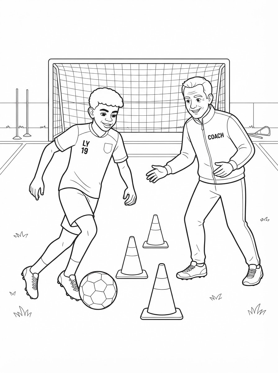 Lamine Yamal Coloring Pages 7 kids Lamine Yamal coloring pages