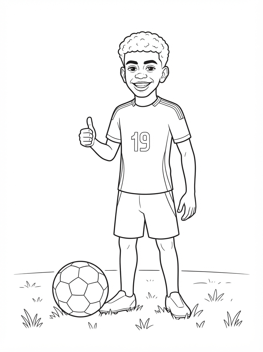 Lamine Yamal Coloring Pages 13 coloring Lamine Yamal pages