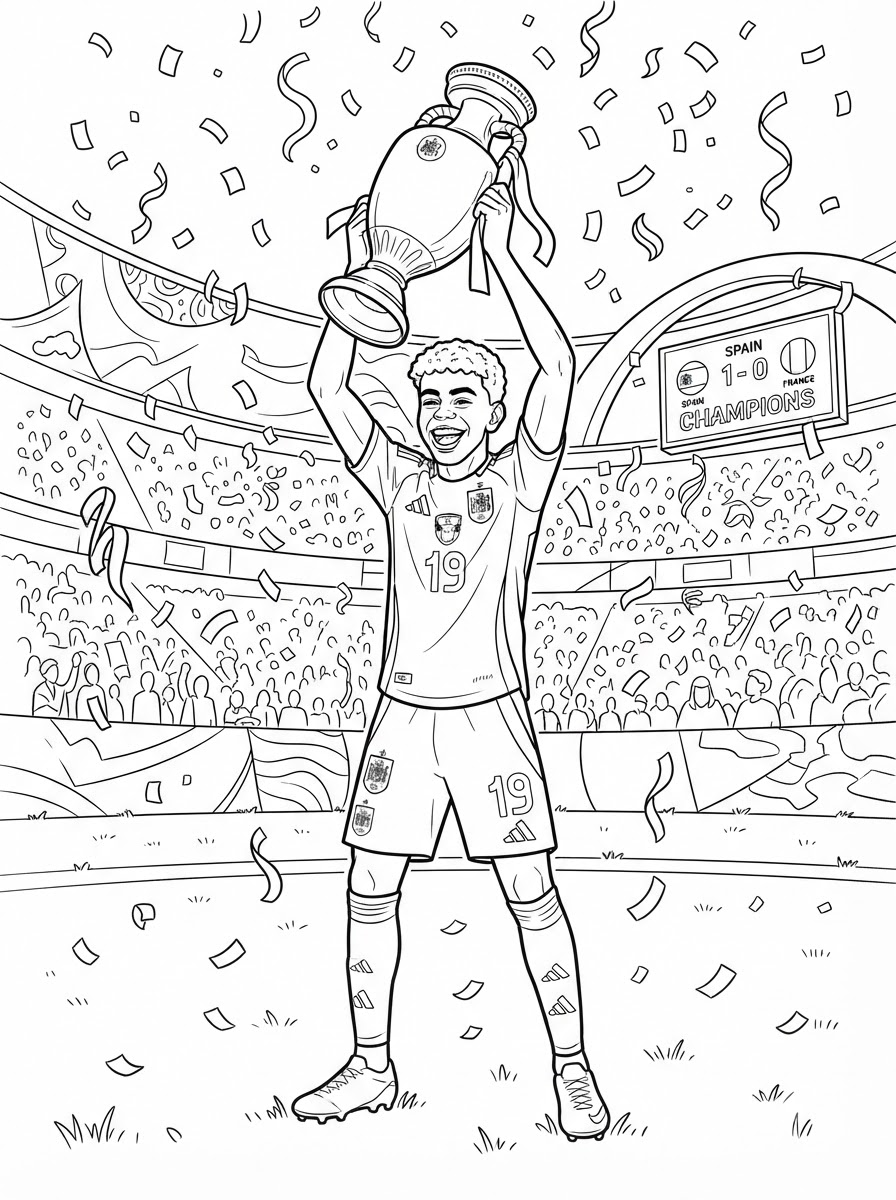 Lamine Yamal Coloring Pages 19 Lamine Yamal themed coloring pages