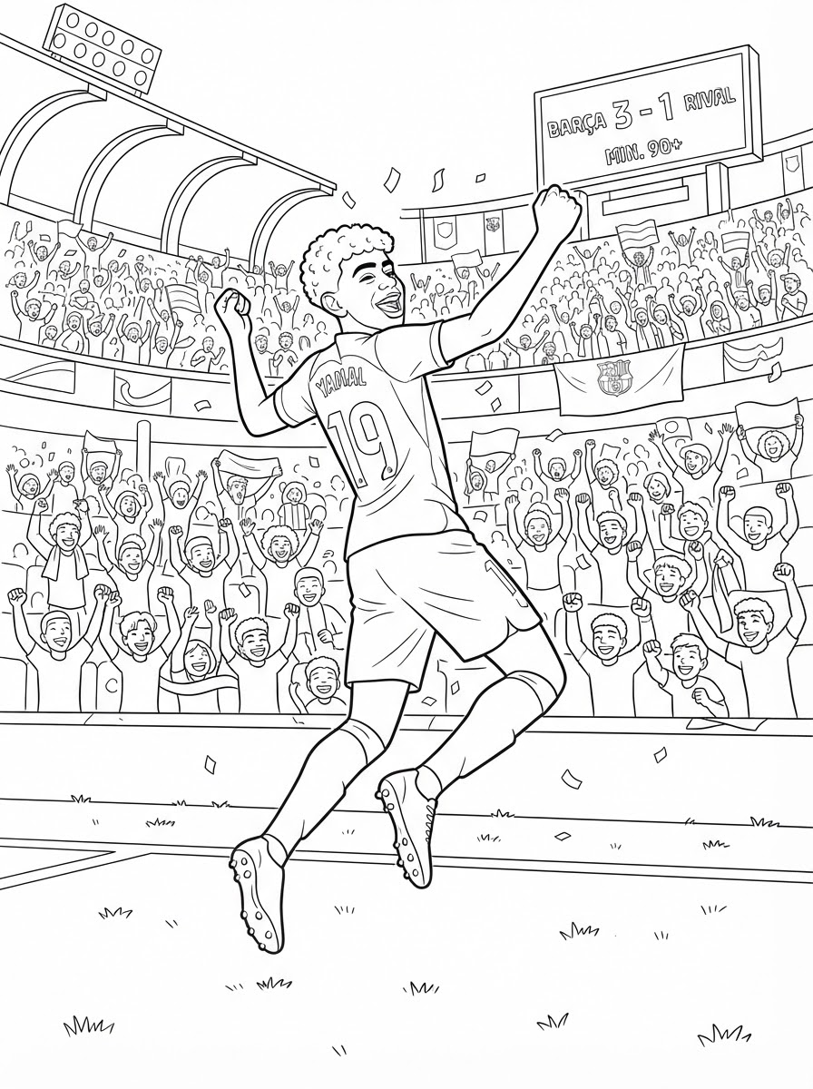Lamine Yamal Coloring Pages 3 Lamine Yamal ornaments coloring pages