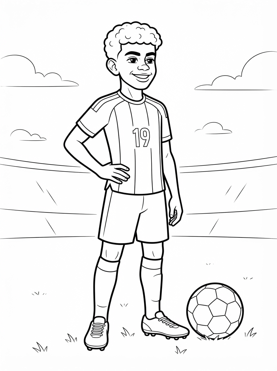 Lamine Yamal Coloring Pages 16 coloring pages printable Lamine Yamal