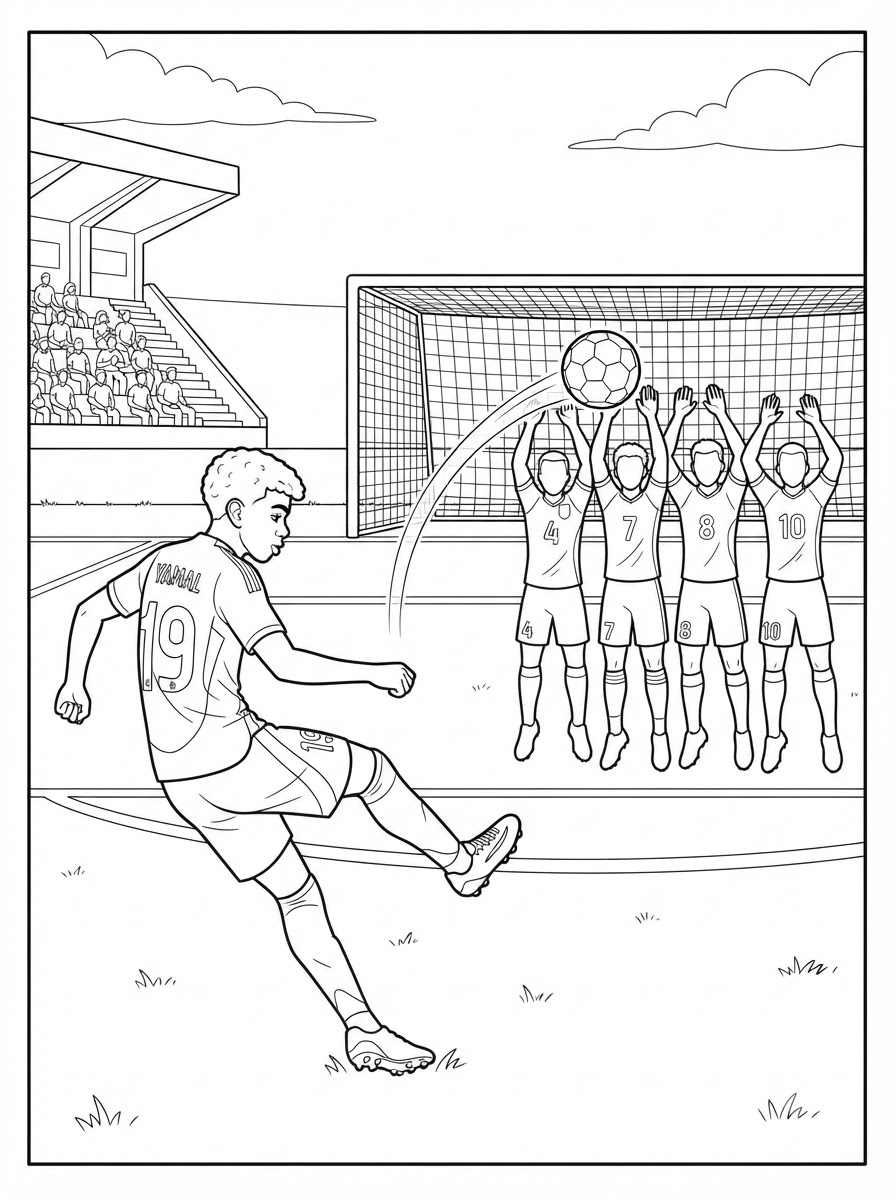 Lamine Yamal Coloring Pages 15 Lamine Yamal coloring pages pdf