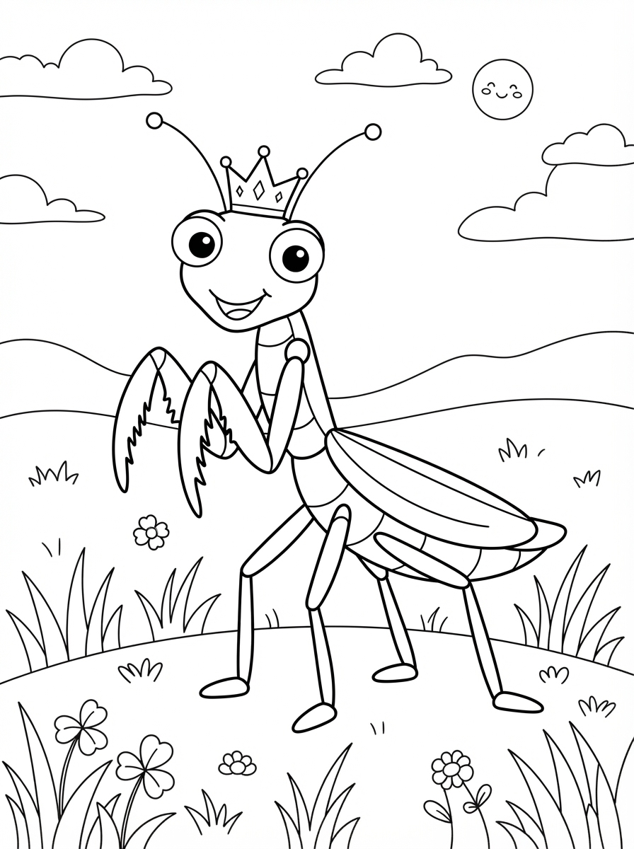 adult coloring pages Praying Mantis