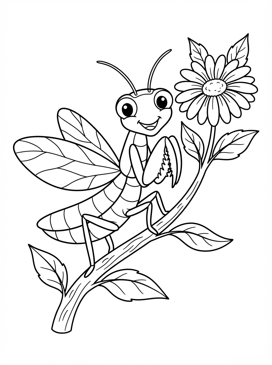 printable coloring pages Praying Mantis