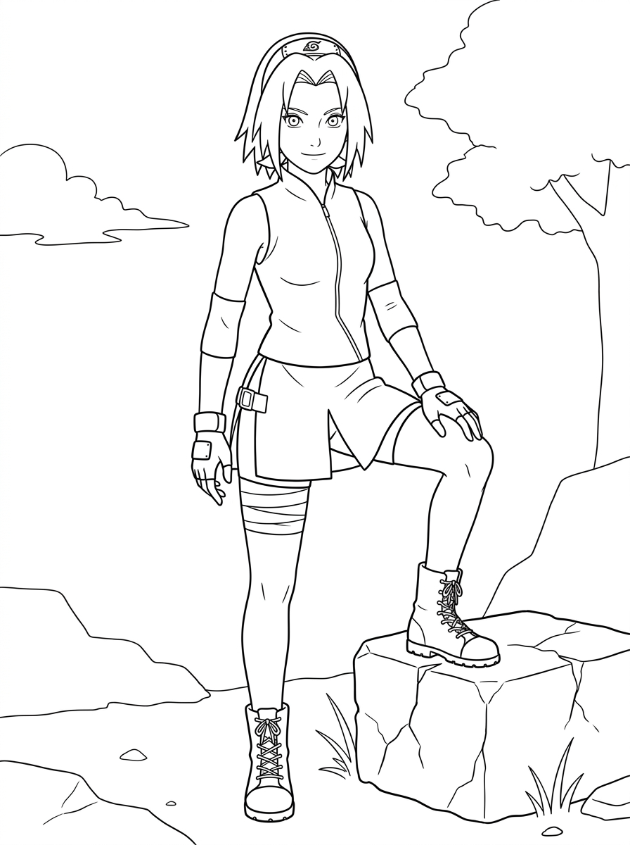 Sakura Haruno Dibujos para colorear 11 pasado de moda Sakura Haruno dibujos para colorear 1