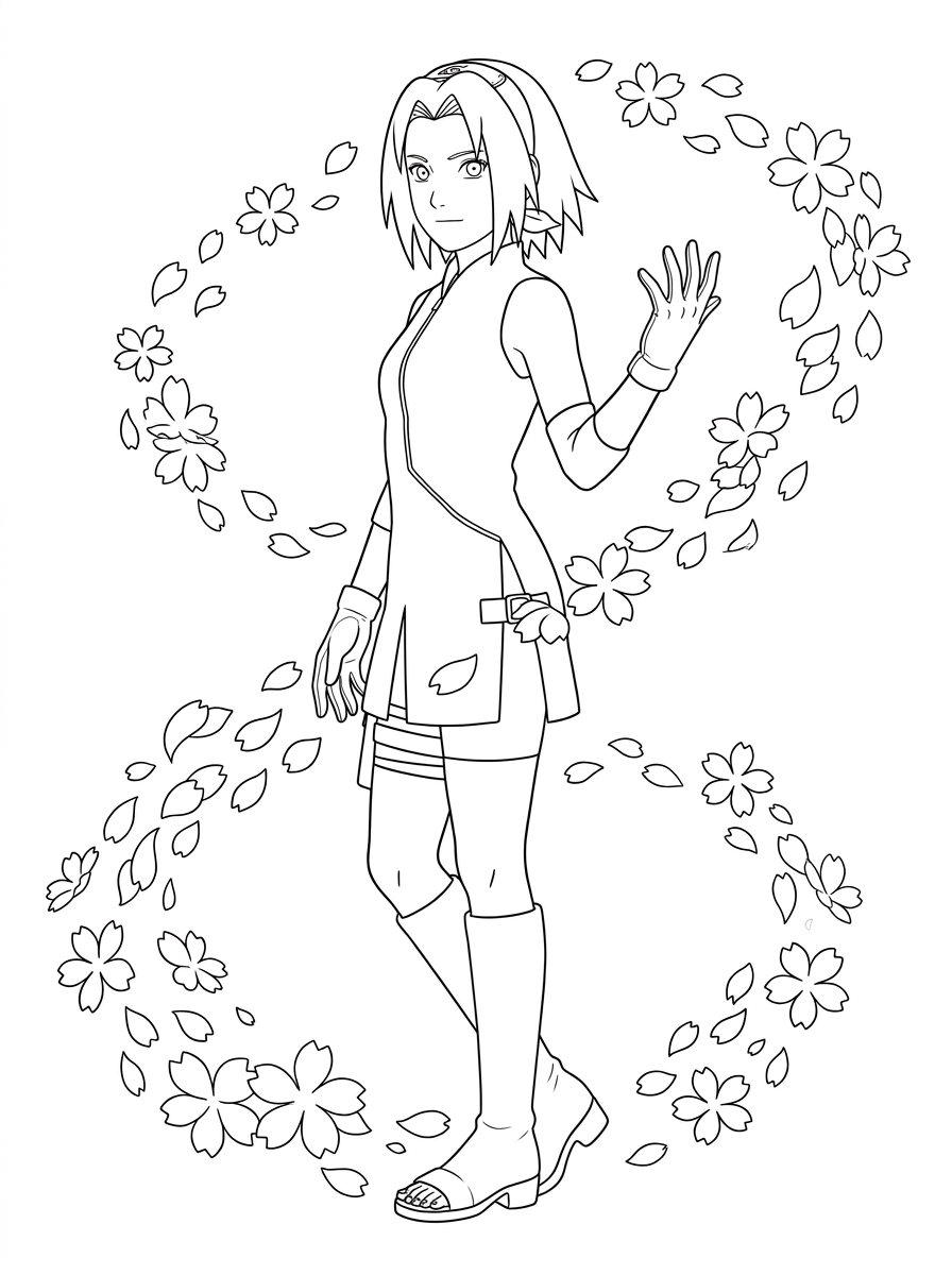 Sakura Haruno Dibujos para colorear 14 en las Sakura Haruno dibujos para colorear