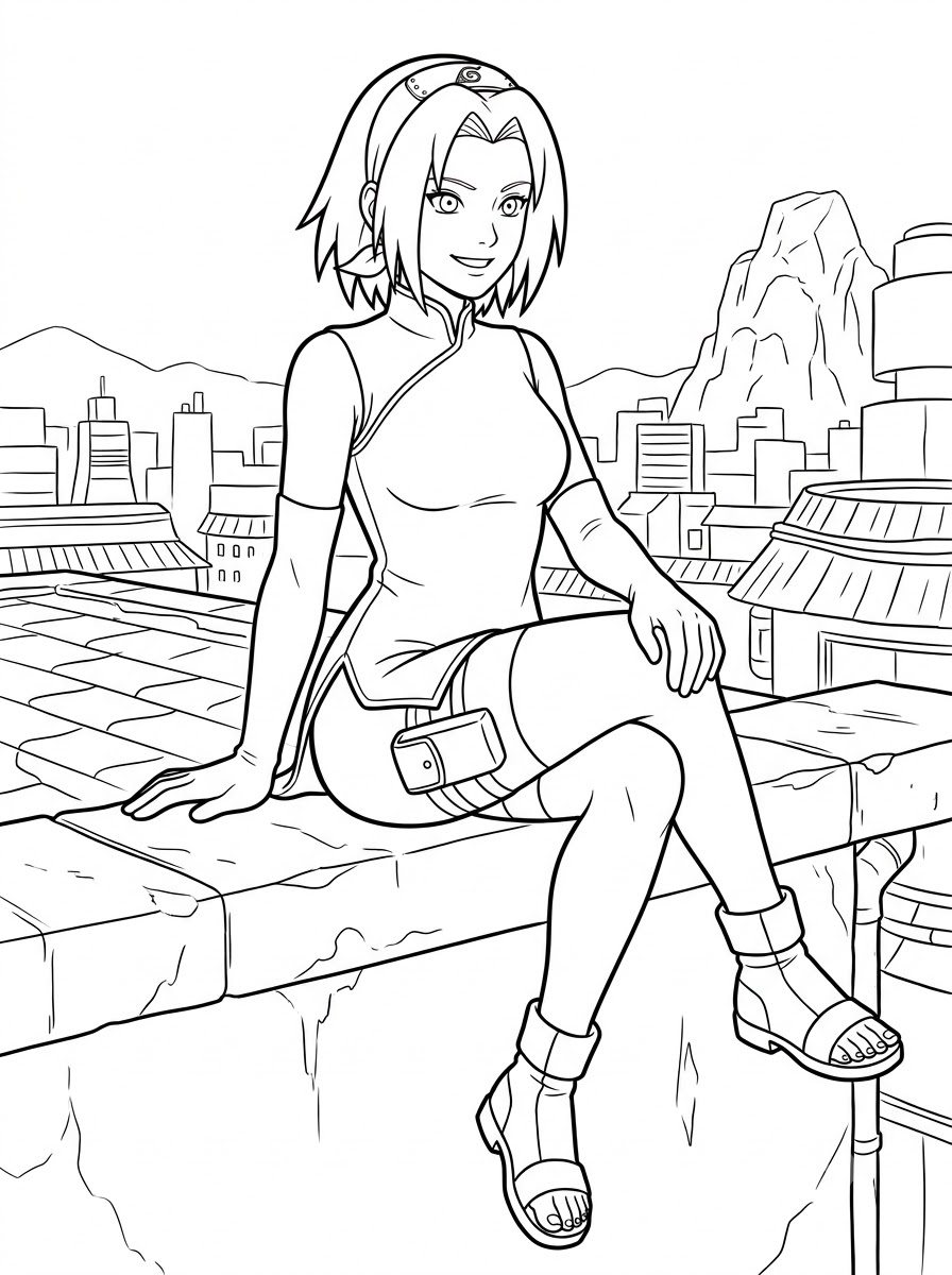 Sakura Haruno Dibujos para colorear 19 Sakura Haruno dibujos para colorear para niños