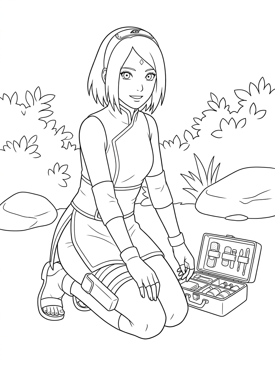 Sakura Haruno Dibujos para colorear 20 Sakura Haruno dibujos para colorear de adornos