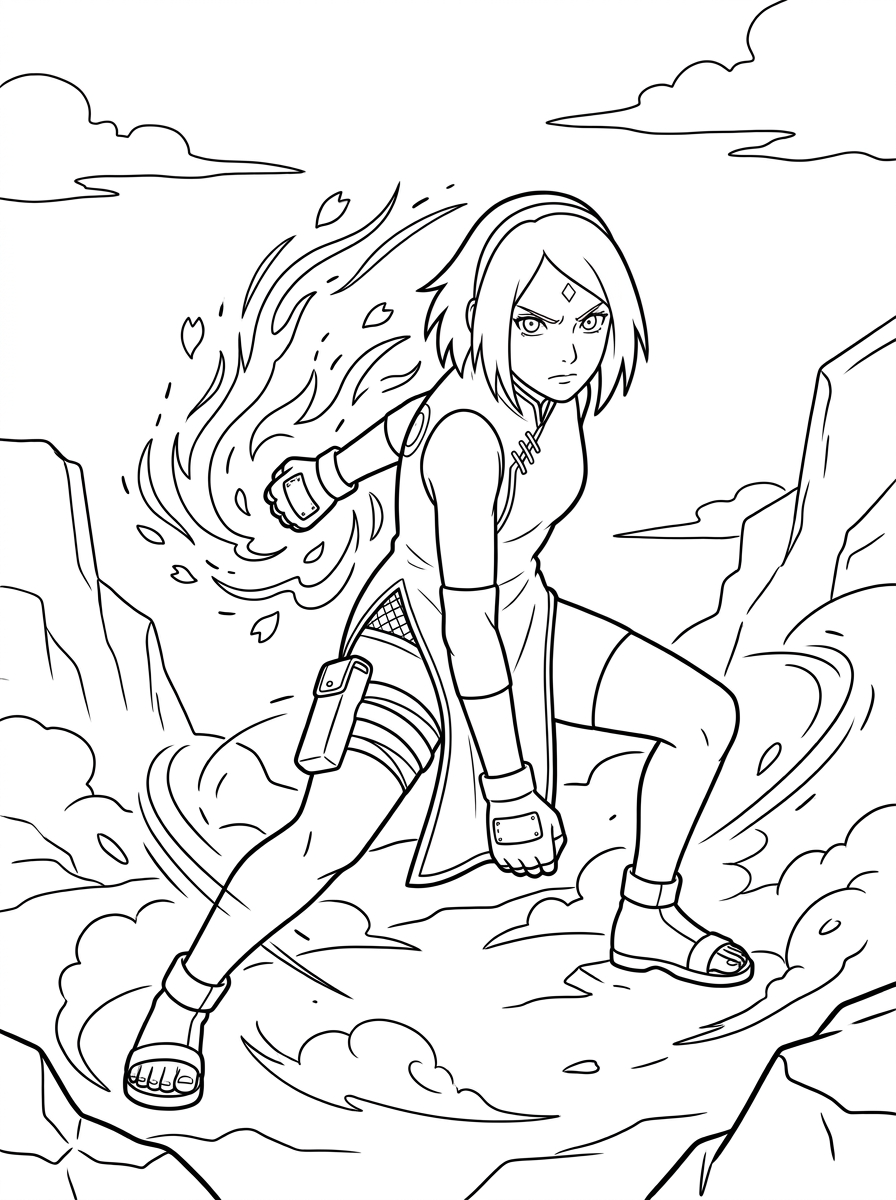 Sakura Haruno Dibujos para colorear 21 Sakura Haruno dibujos para colorear para imprimir