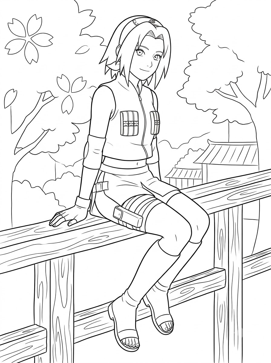 Sakura Haruno Dibujos para colorear 22 sesiones gratuitas Sakura Haruno dibujos para colorear para adultos