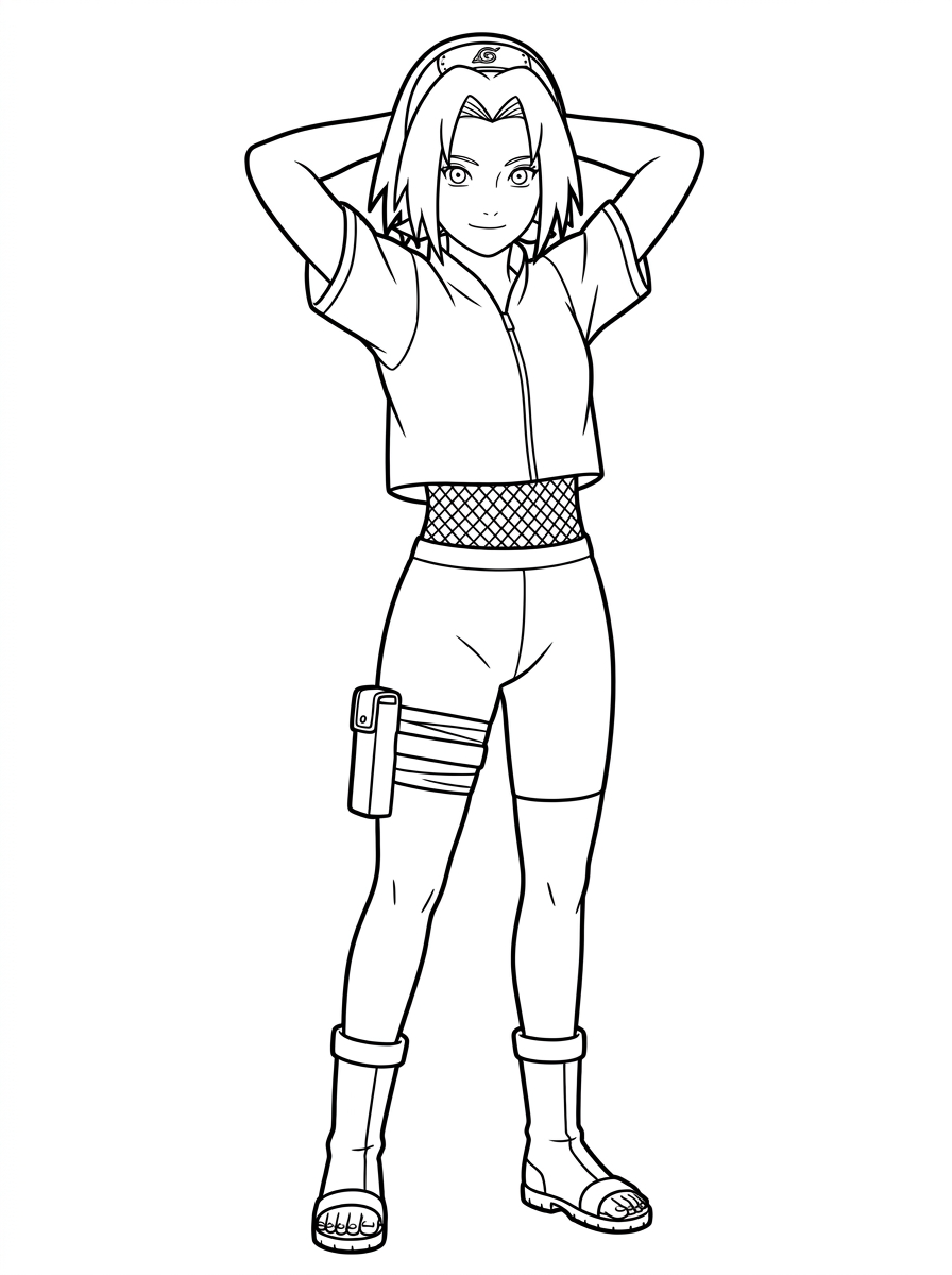 Sakura Haruno Dibujos para colorear 6 pasado de moda Sakura Haruno dibujos para colorear