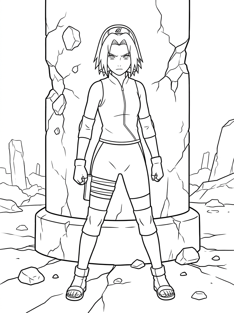 Sakura Haruno Dibujos para colorear 8 Sakura Haruno decoraciones para colorear