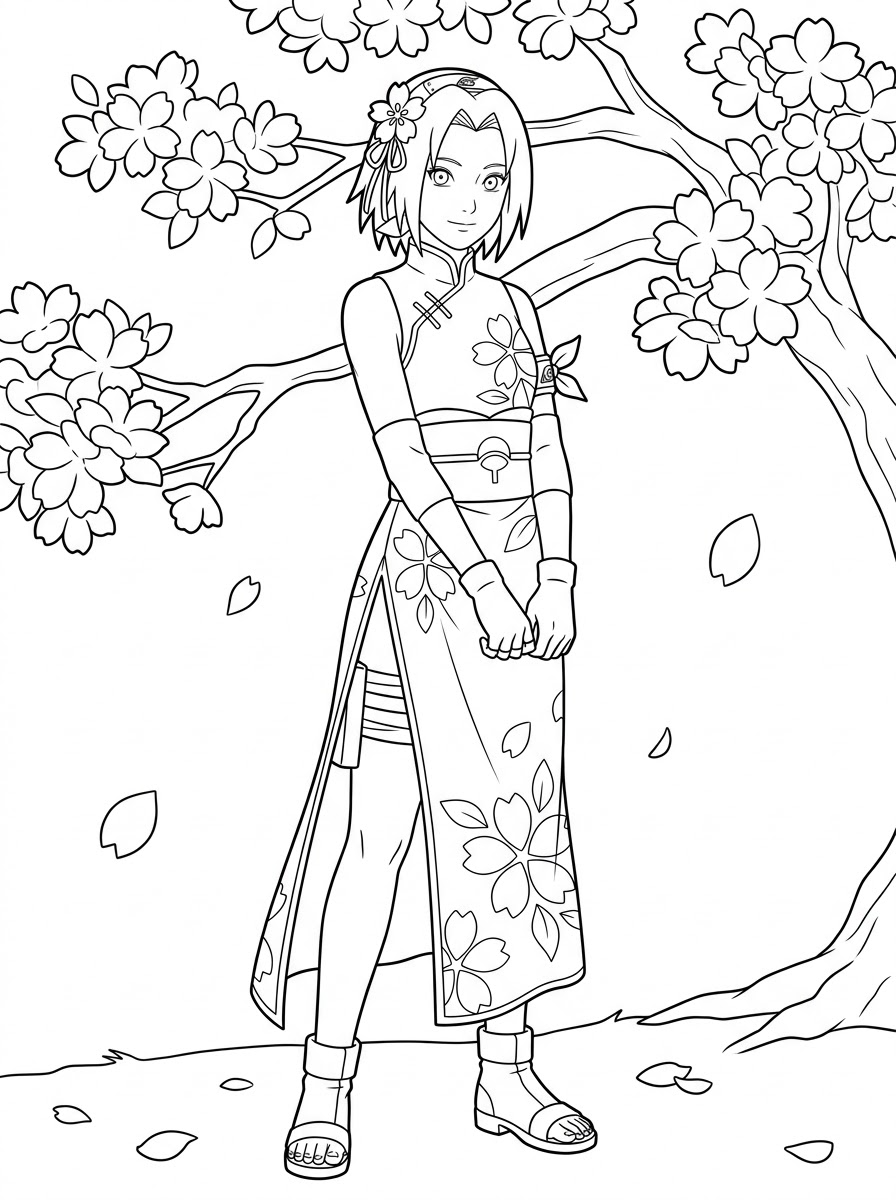 Sakura Haruno Dibujos para colorear 9 sesiones gratuitas Sakura Haruno dibujos para colorear