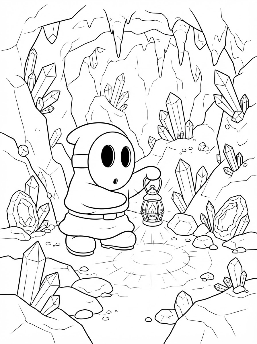 cute coloring pages Shy Guy