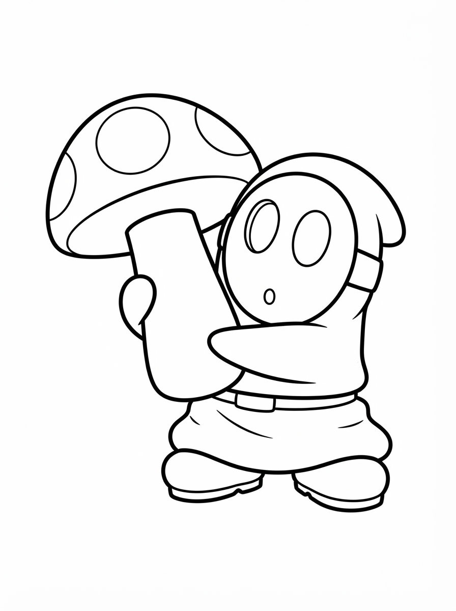 Shy Guy coloring pages free