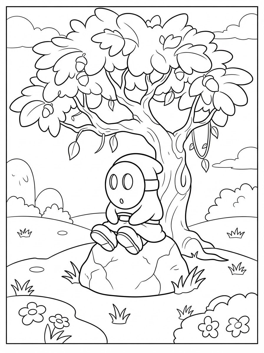 free printable coloring pages Shy Guy