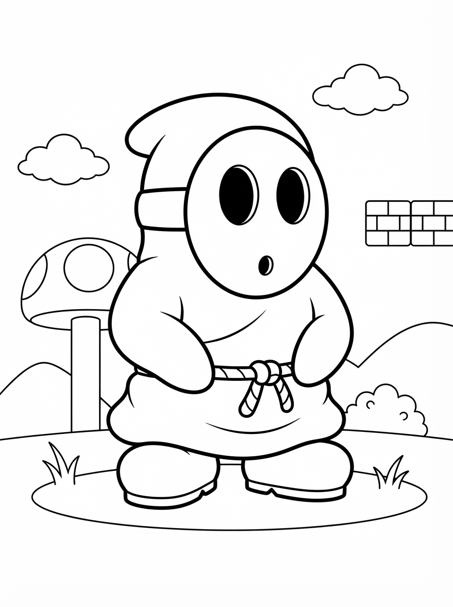 Shy Guy coloring pages