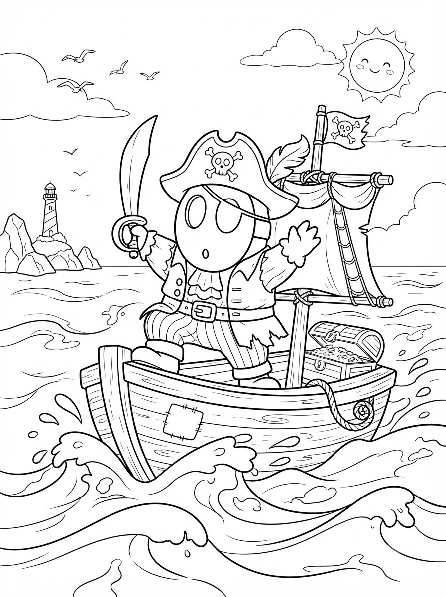 free Shy Guy coloring pages