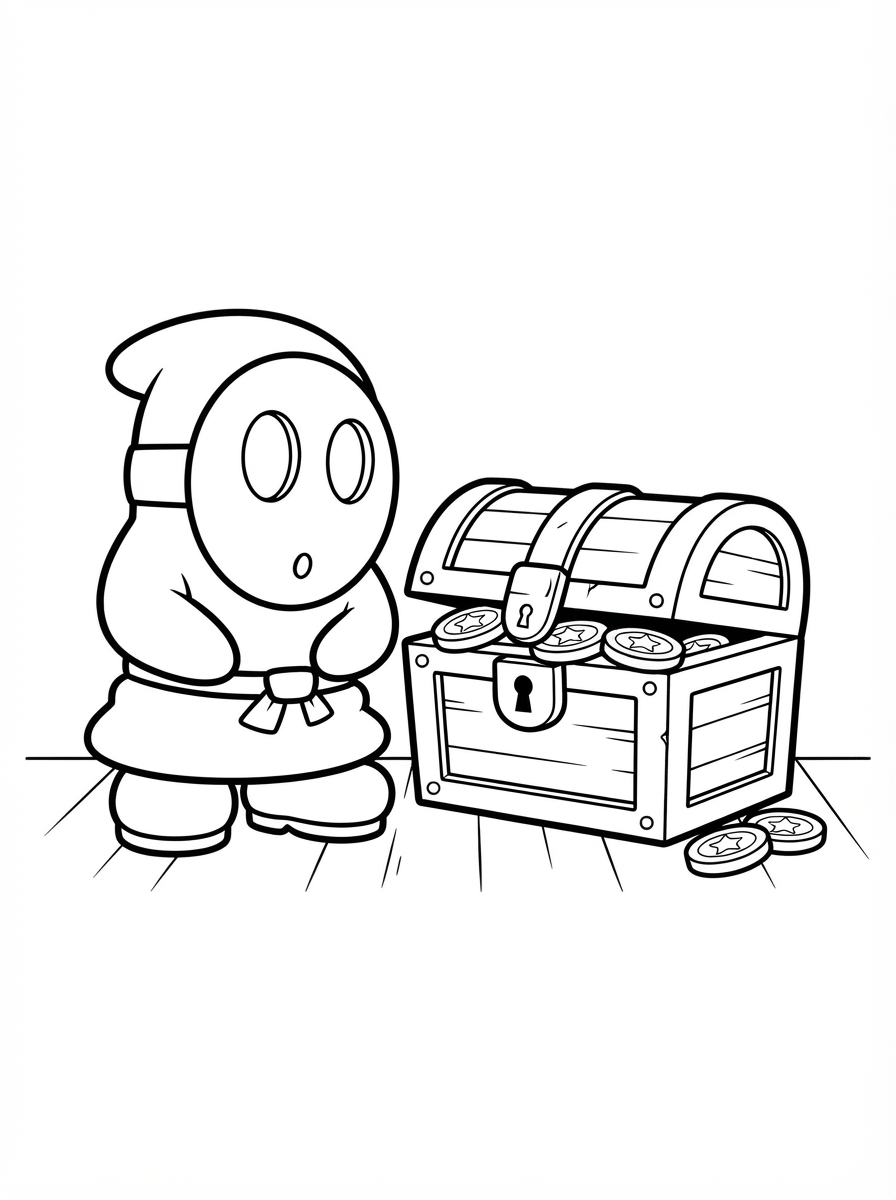 coloring pages printable Shy Guy