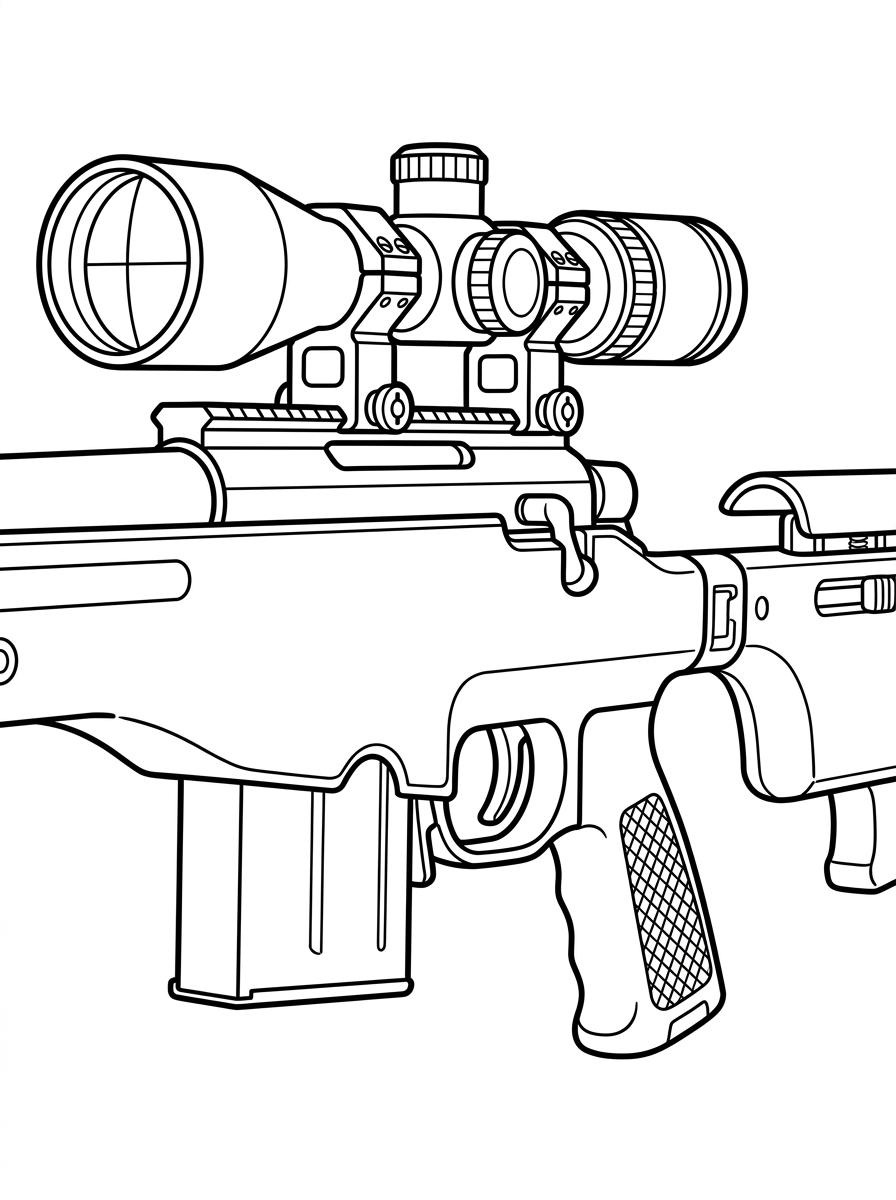 Sniper Rifle Coloring Pages 11 preschool Sniper Rifle coloring pages