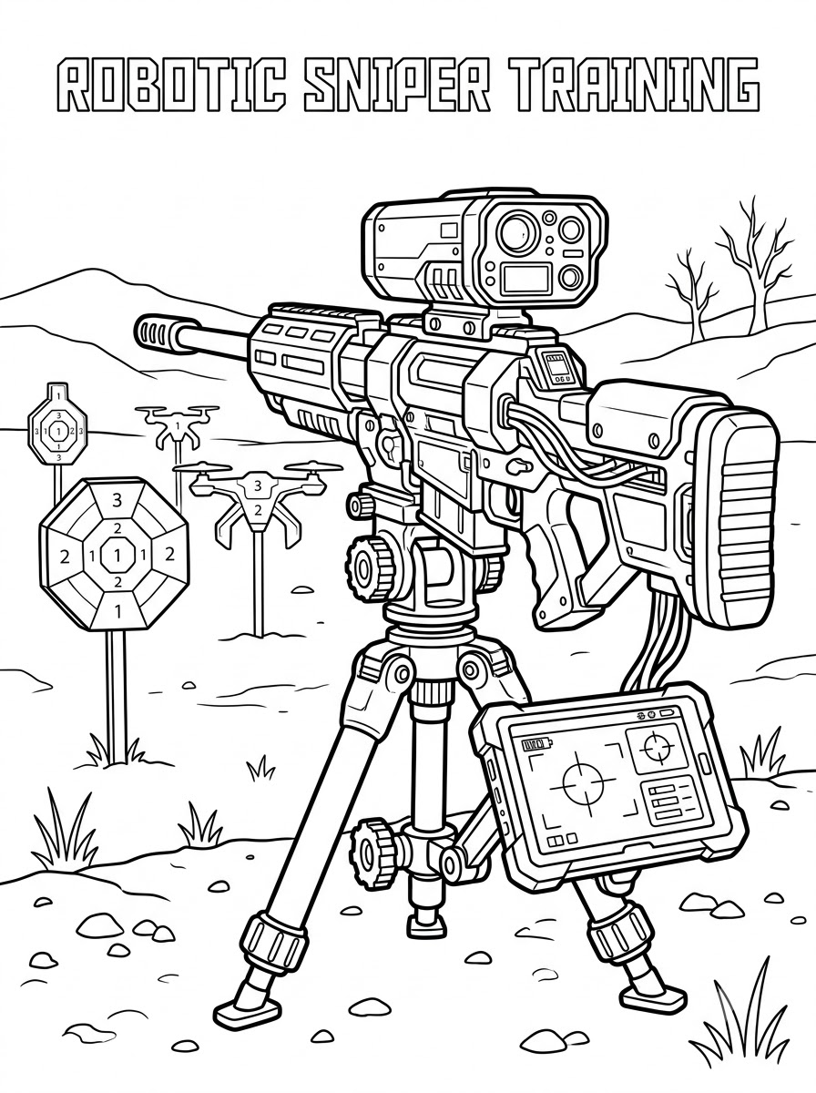 Sniper Rifle Coloring Pages 3 Sniper Rifle coloring pages pdf