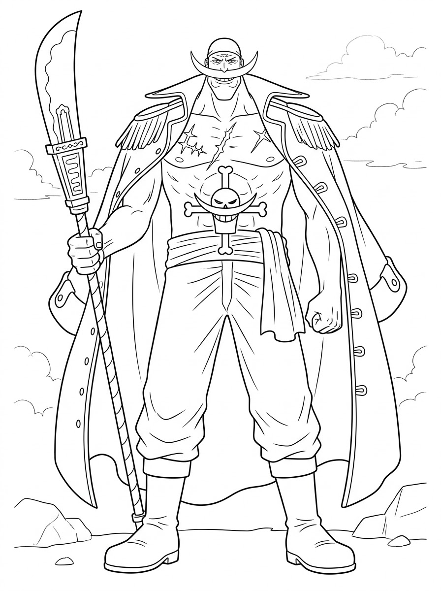 Whitebeard Coloring Pages 11 fun Whitebeard coloring pages