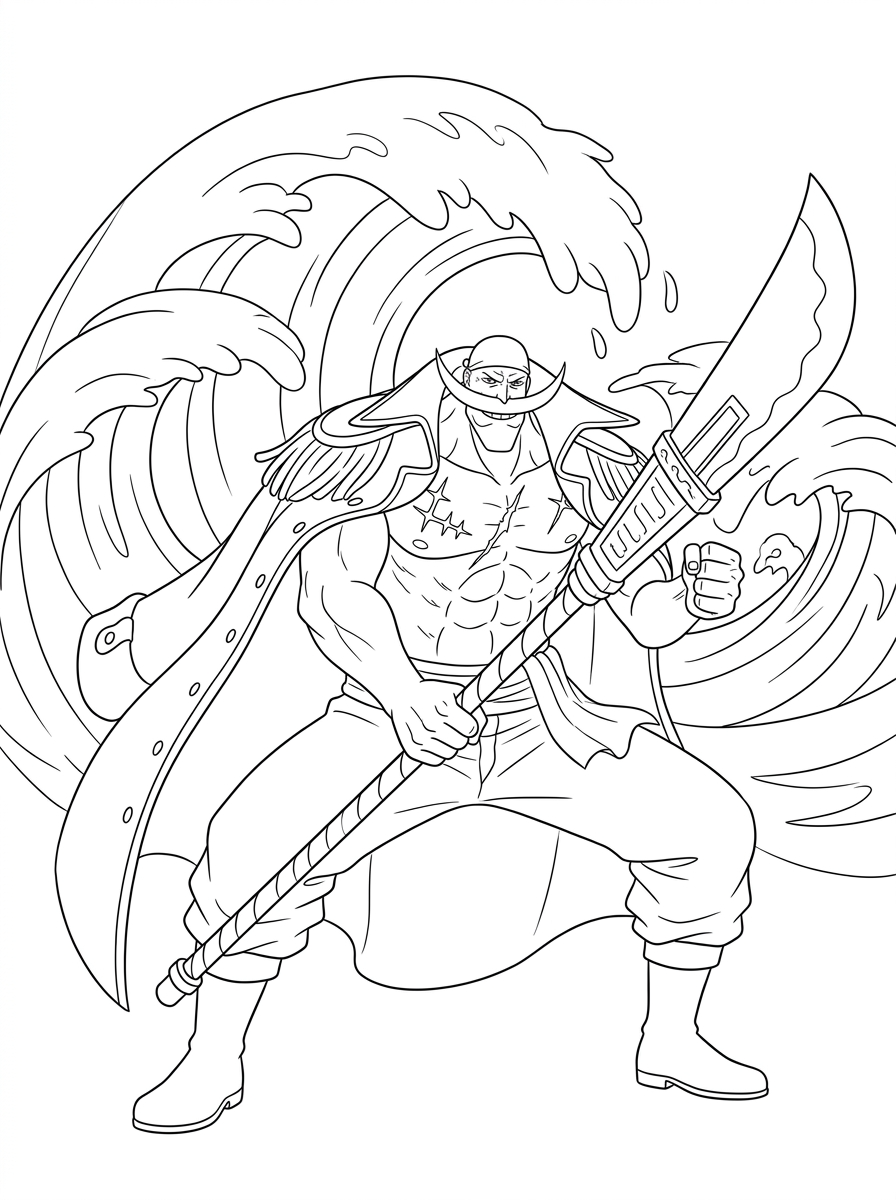 Whitebeard Coloring Pages 13 free full size printable Whitebeard coloring pages for adults pdf