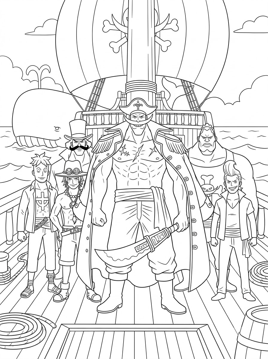Whitebeard Coloring Pages 3 coloring pages printable Whitebeard