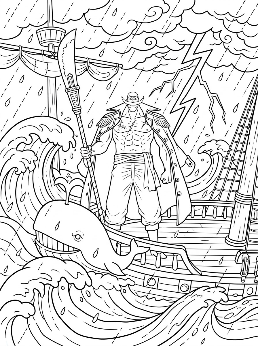 Whitebeard Coloring Pages 21 free printable Whitebeard coloring pages for adults