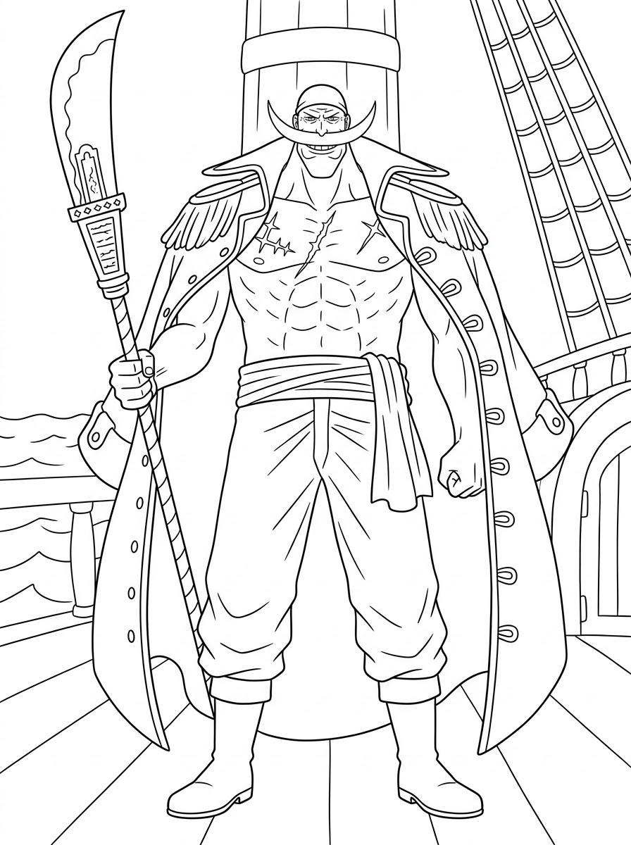 Whitebeard Coloring Pages 4 free Whitebeard coloring pages pdf