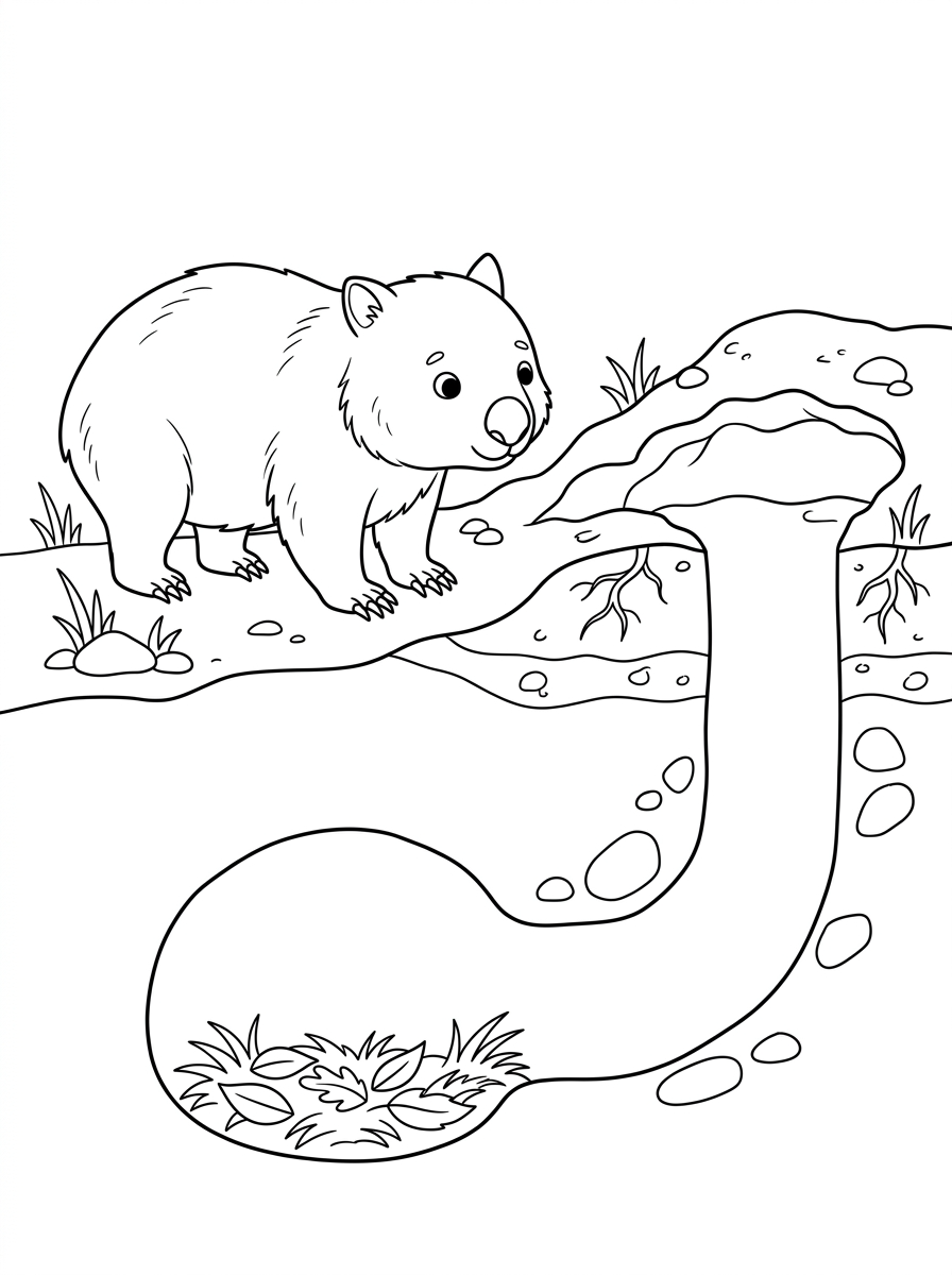 Wombat Coloring Pages 11 Wombat coloring book pages 1
