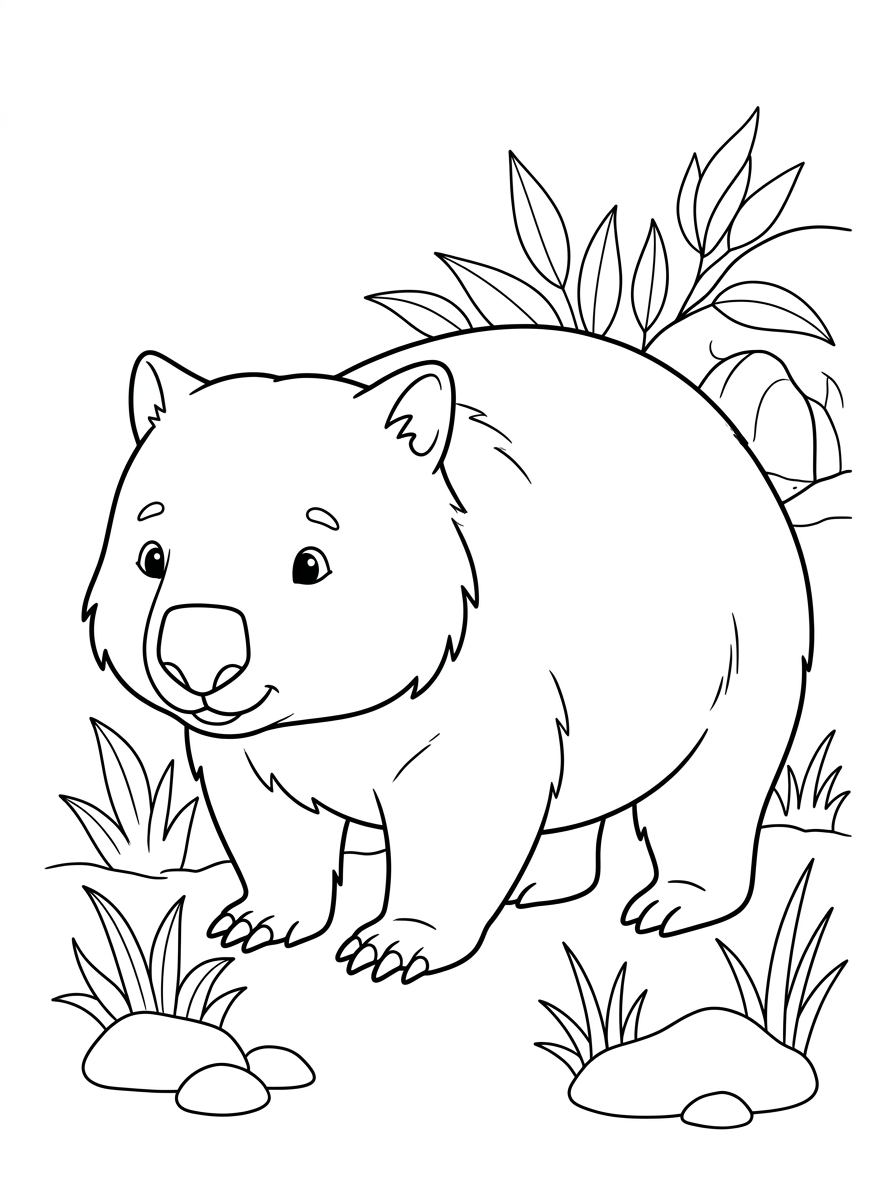Wombat Coloring Pages 13 printable coloring pages Wombat