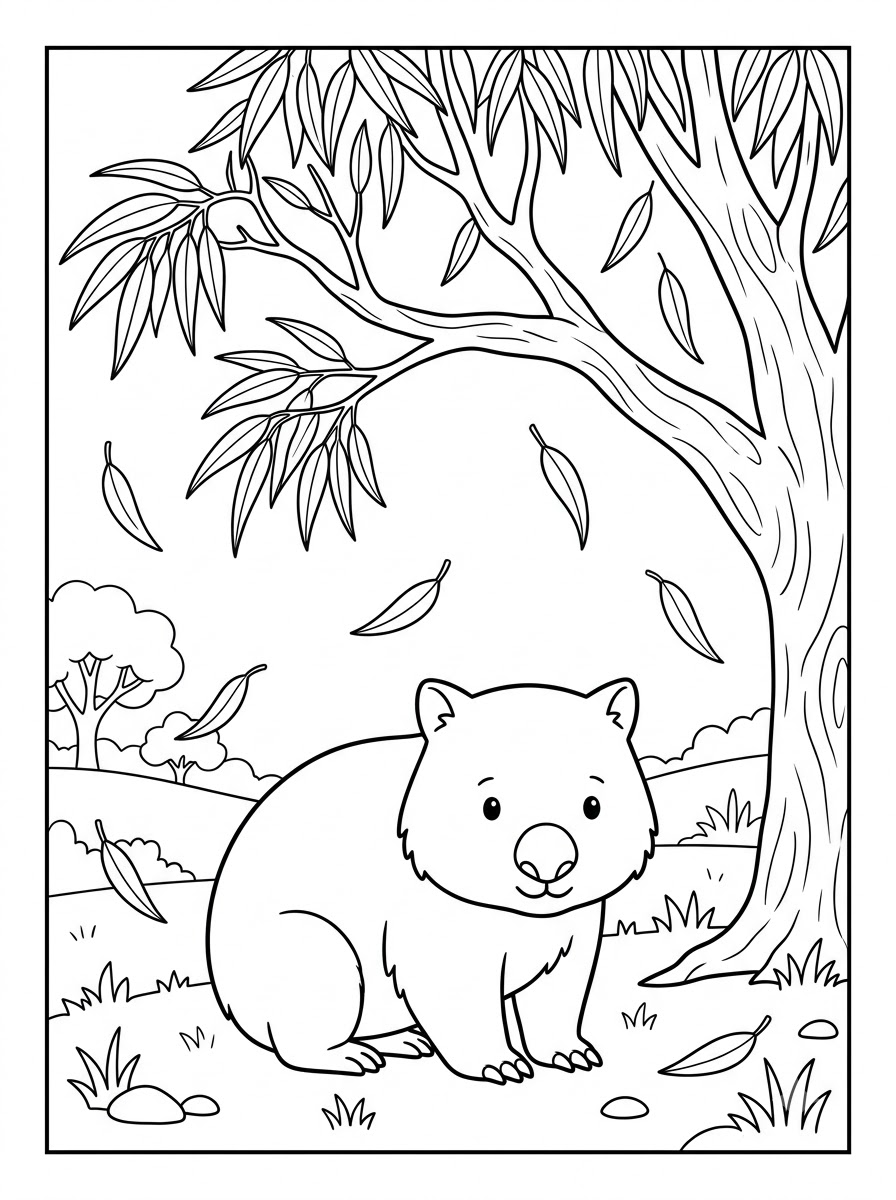 Wombat Coloring Pages 15 Wombat themed coloring pages