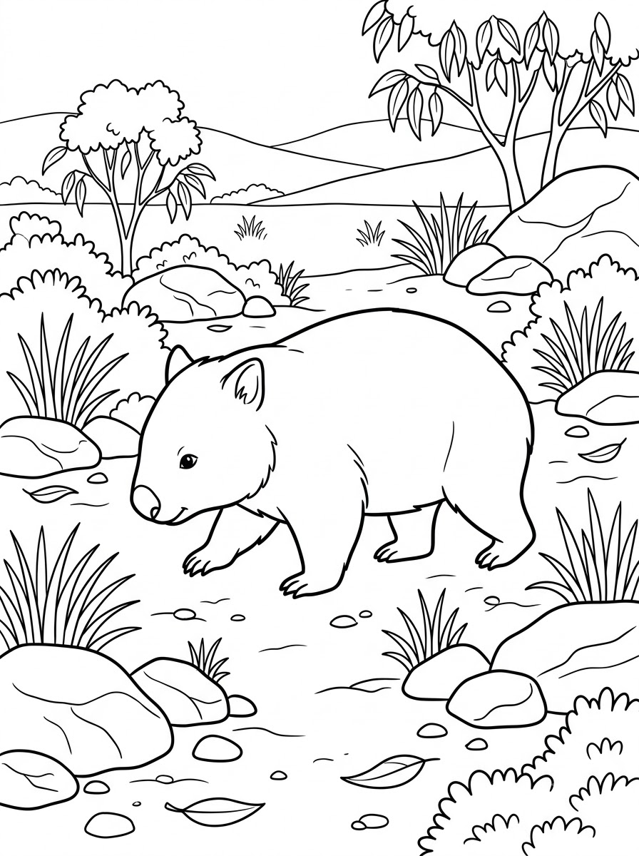 Wombat Coloring Pages 16 Wombat coloring pages free printable 1