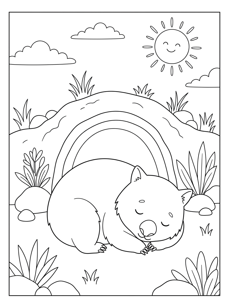 Wombat Coloring Pages 4 coloring Wombat pages