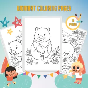 Miniature des pages de coloriage de wombat