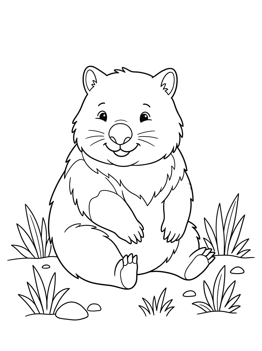 Wombat Coloring Pages 5 Wombat coloring pages free printable
